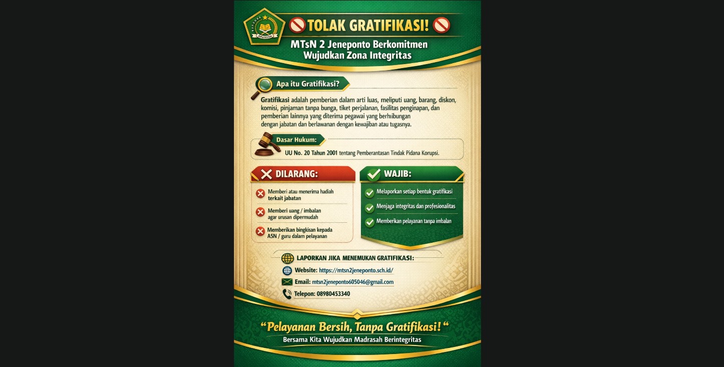 Tolak Gratifikasi
